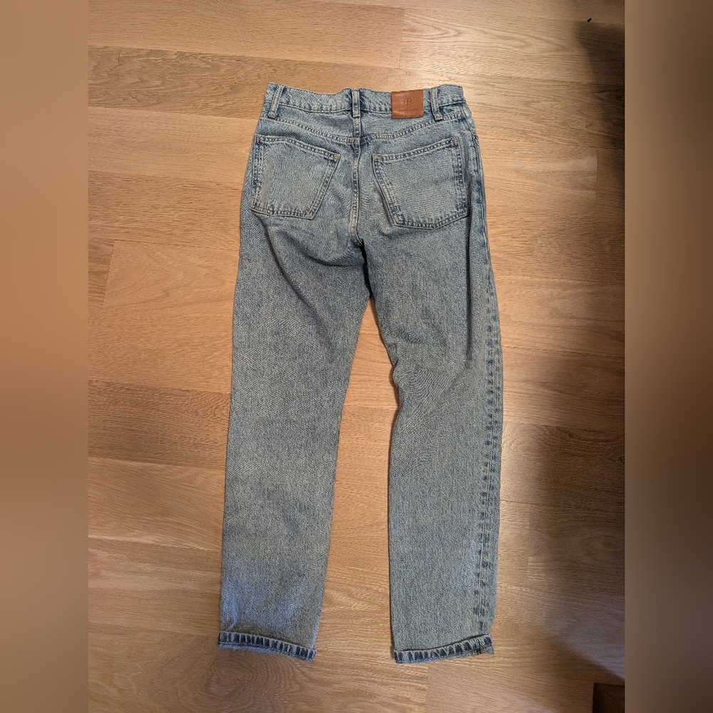 Anine Bing Sonya Jeans In Washed Blue - Picture 4 of 5